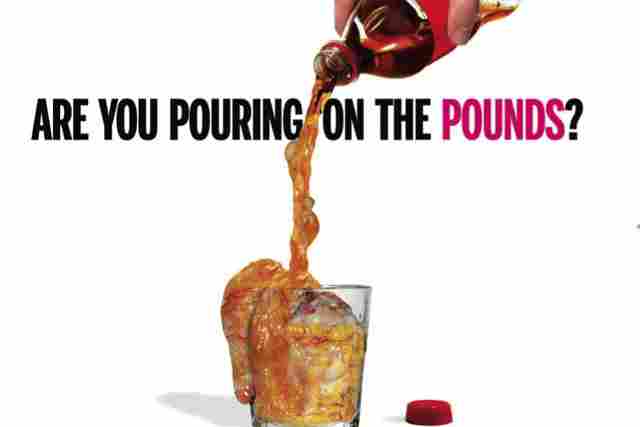The Health Department's new print ad warns about the health impact of sweetened drinks.